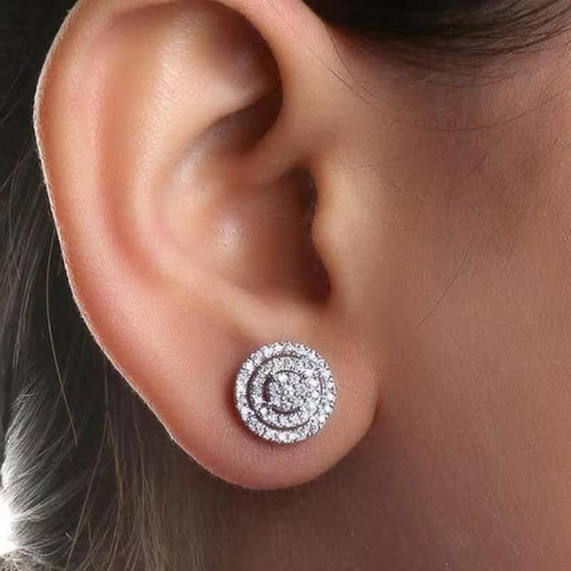 Silver Plating Imitated Moissanite Earrings