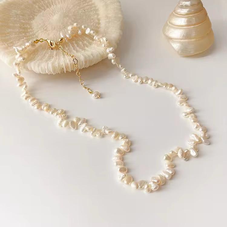 Freshwater Pearl Rice Beads Beaded Necklace