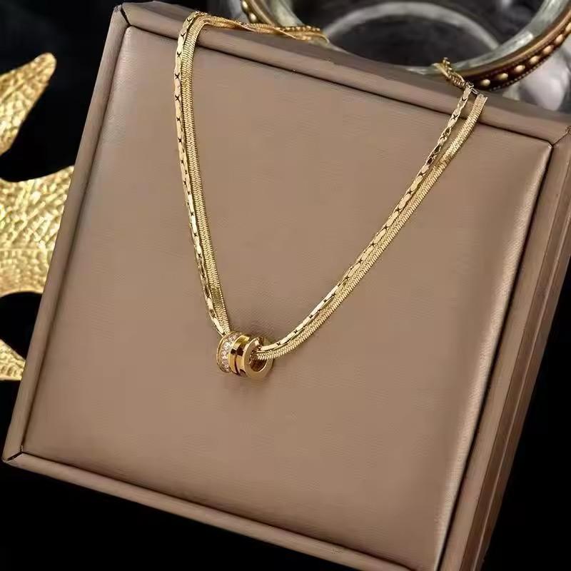 18K Gold plated double layer Necklace