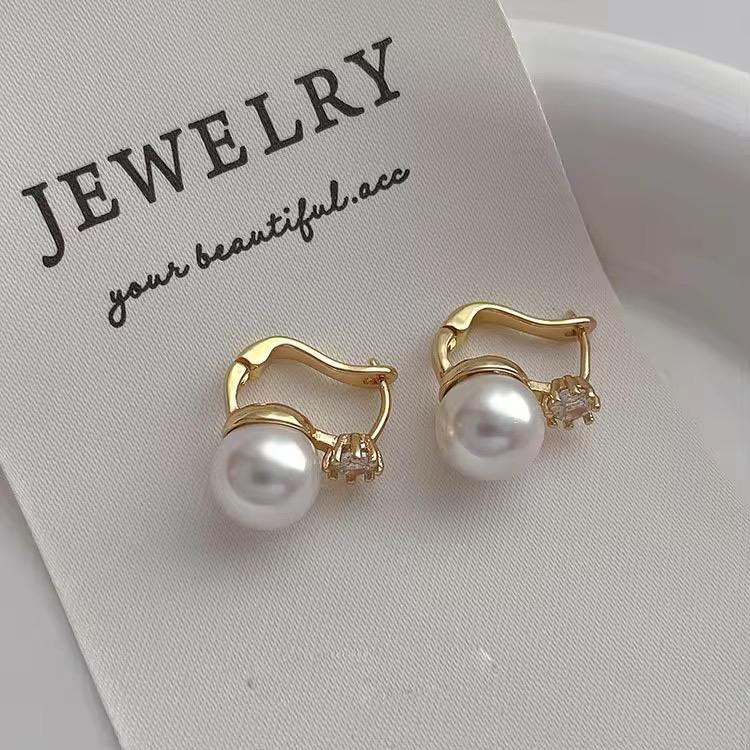 Pearl Hoop Earrings