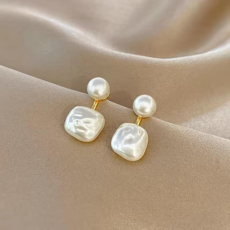 18K Gold Plated Pearl Fine Earrings Joker Sweet Elegant