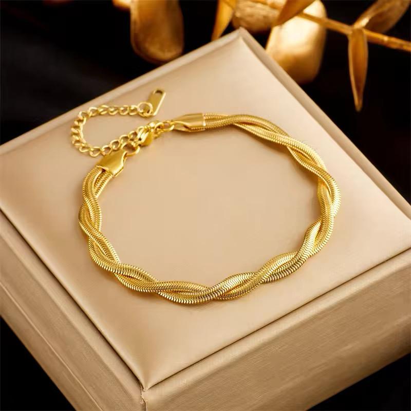 18K Gold Plated Snake Chain Jewellery Set