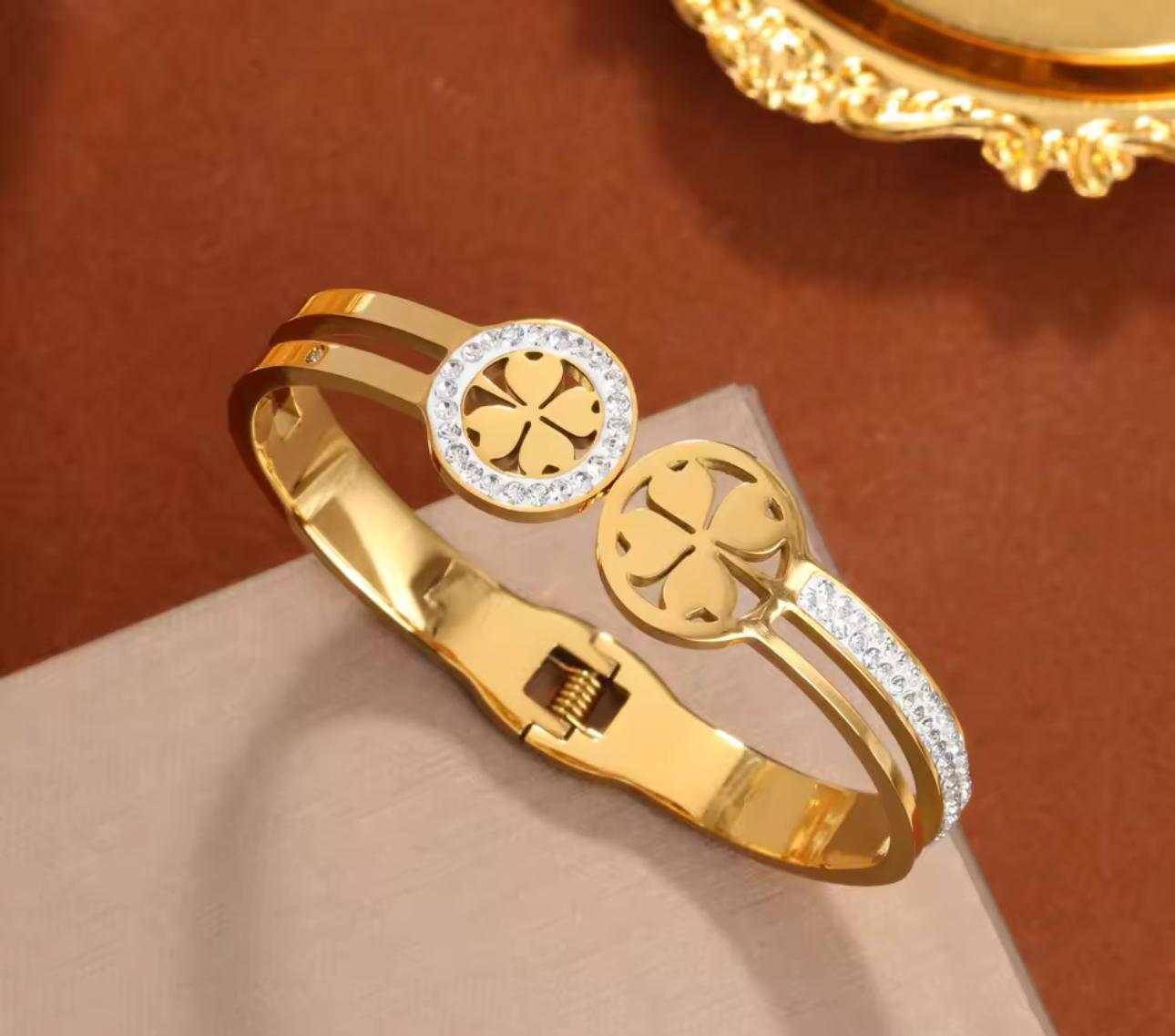 18K Gold Plated Women Bangle Bracelet