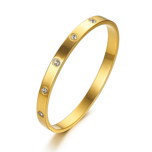 18K Gold Plated Stainless Steel Luxury  Bracelet Bangles