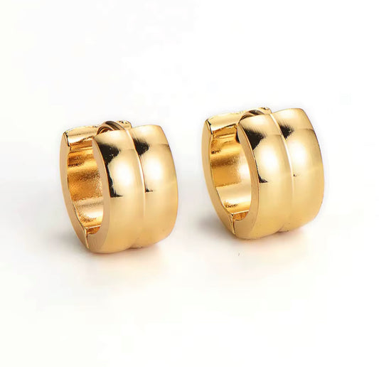 18K Gold Plated Hoop Earrings