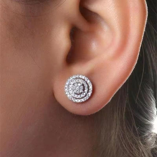 Silver Plating Imitated Moissanite Earrings