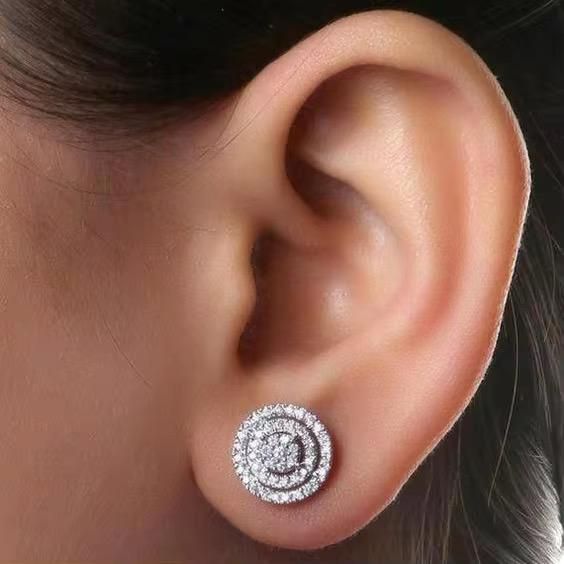 Silver Plating Imitated Moissanite Earrings