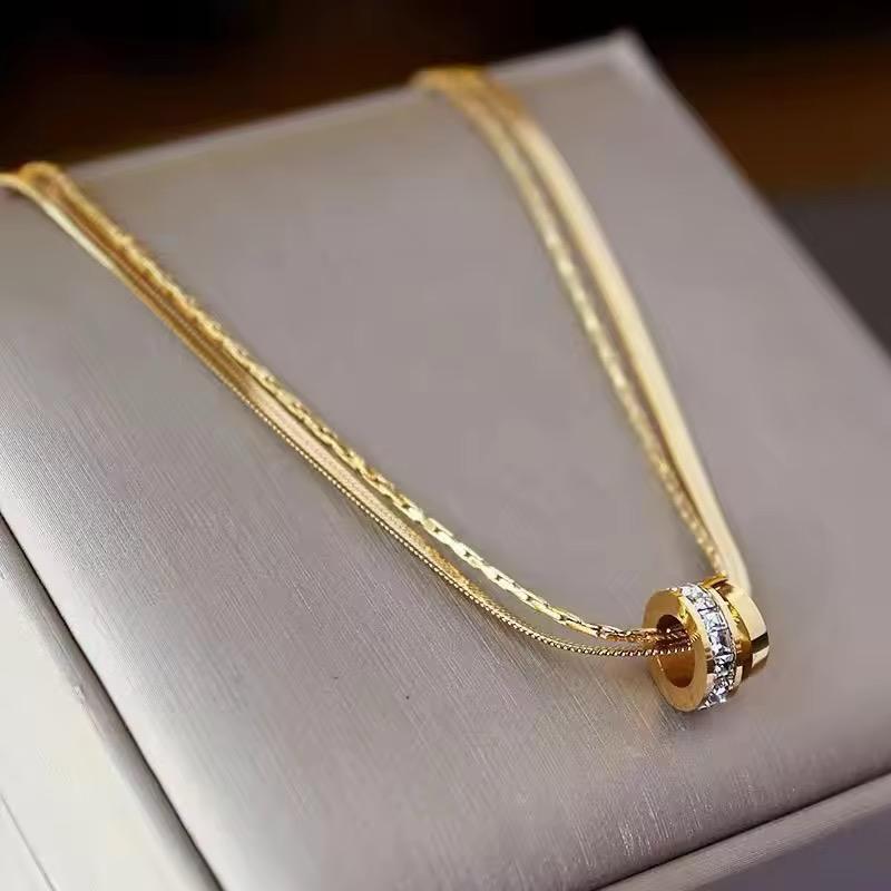18K Gold plated double layer Necklace