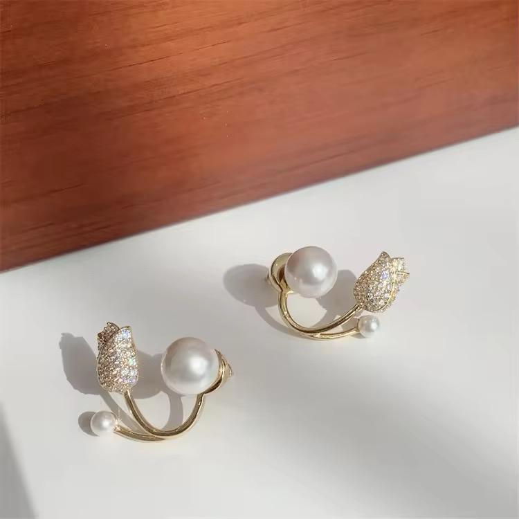 Pearl Flower Earrings
