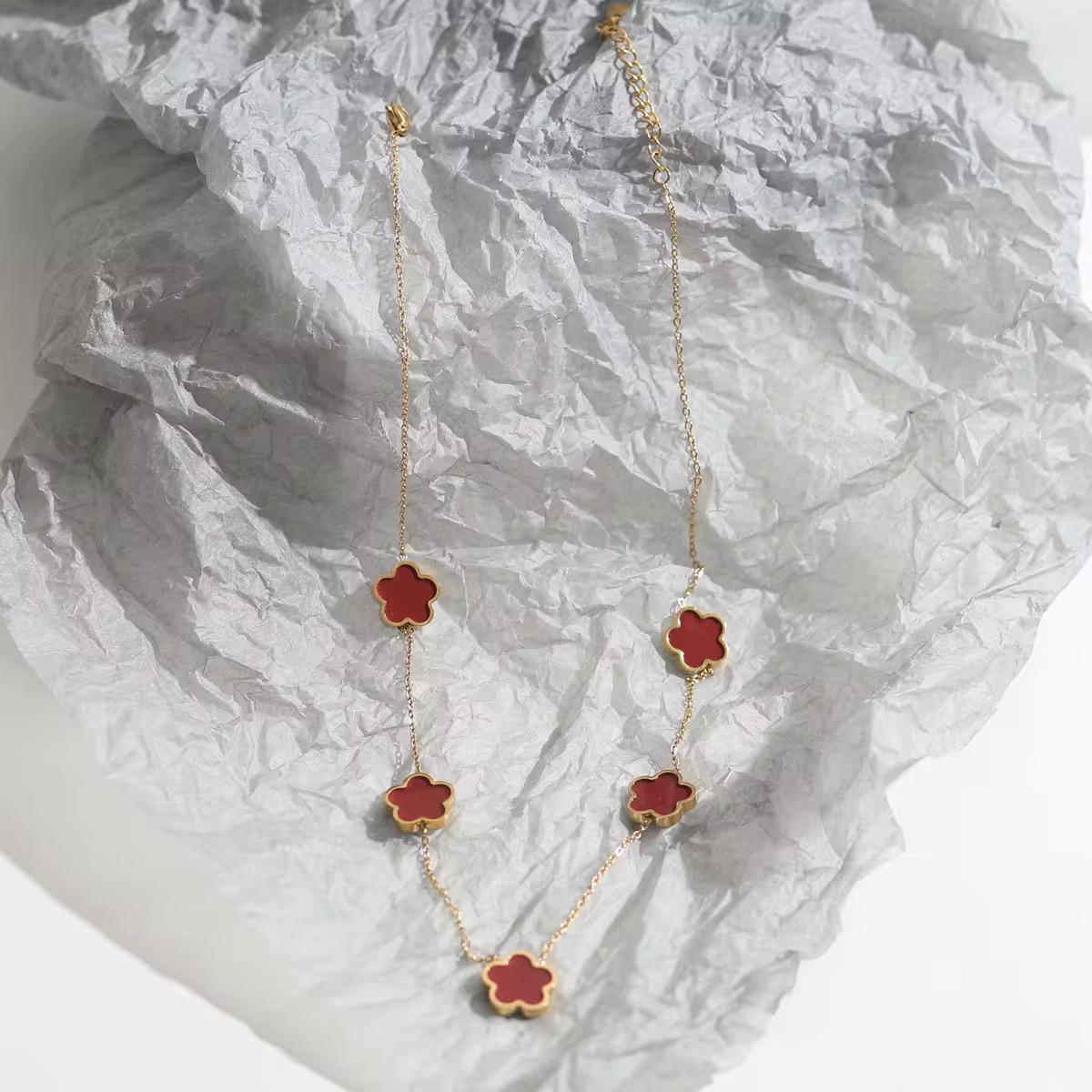 18K Gold Plated Clover Necklace