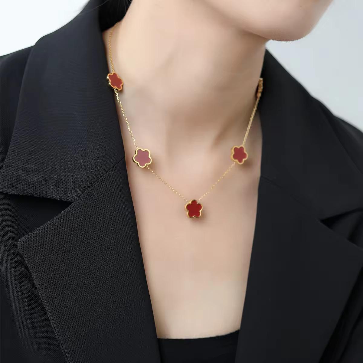 18K Gold Plated Clover Necklace